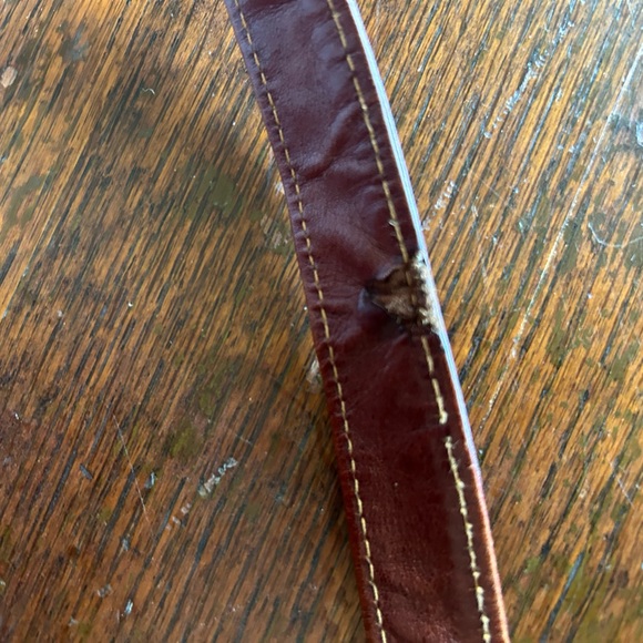 Vintage Leather Adjustable Over The Shoulder Brown Fall Preppy Purse - Picture 6 of 11